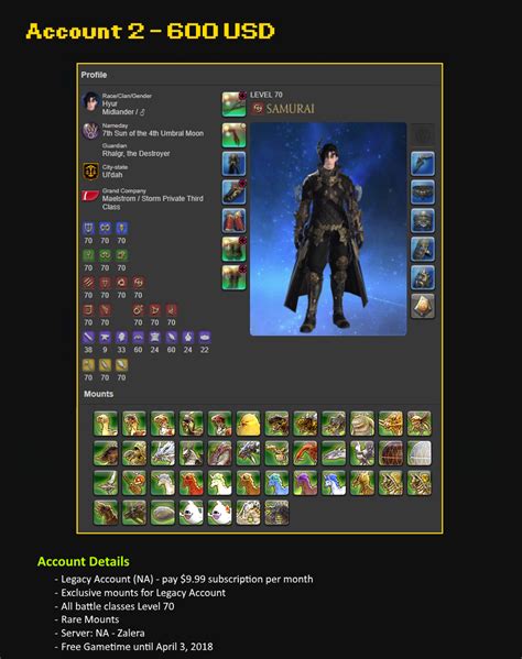 Buy or Sell FFXIV Accounts .